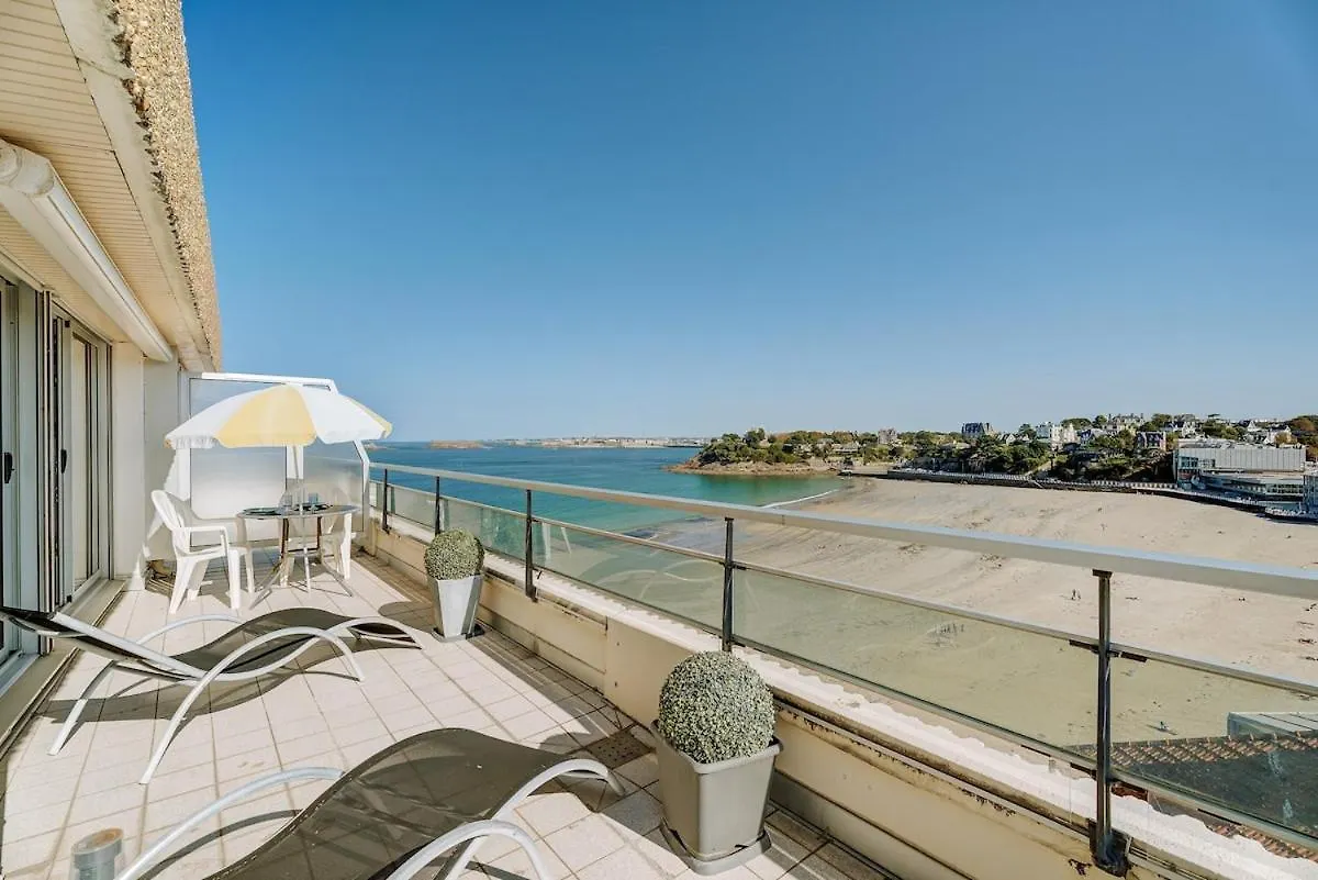 Le Crystal Studio Terrasse Vue Mer Direct Plage Dinard